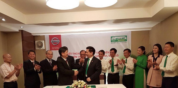 Ký kết thỏa thuận hợp tác triển khai xe điện tại Việt Nam giữa NVL và MLG. Ảnh ML