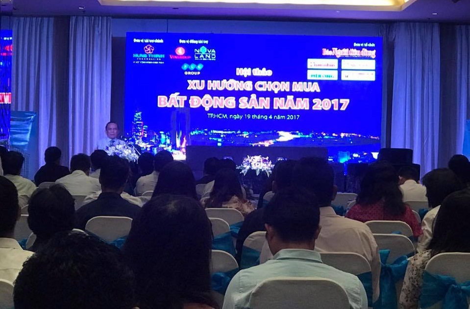Hội thảo "Xu hướng chọn mua bất động sản năm 2017" diễn ra sáng nay tại TP. Hồ Chí Minh. Ảnh: TS