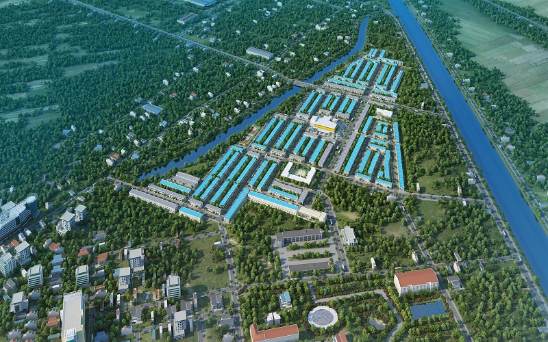 Phối cảnh dự án khu đô thị mới HQC Trà Vinh. Nguồn HQC