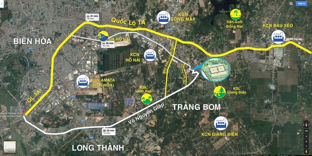 Khu vực của một số dự án bất động sản có dấu hiệu lừa đảo ở Đồng Nai. Ảnh Internet
