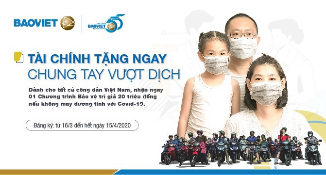 Với mục tiêu và sứ mệnh chăm sóc bảo vệ sức khỏe cộng đồng ngày một tốt hơn, Bảo Việt chính thức triển khai chương trình “Tài chính tặng ngay - Chung tay vượt dịch”