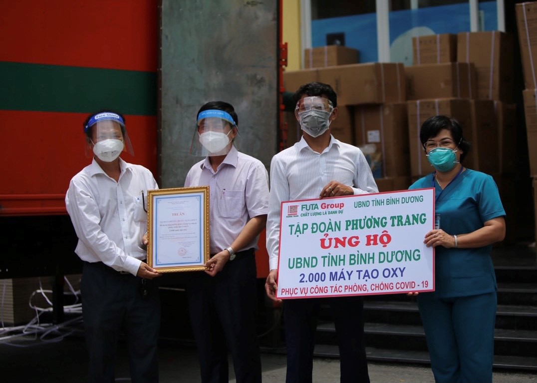 Tập đoàn Phương Trang – FUTA Group trao tặng 2.000 Máy Tạo OXY Lưu Lượng Cao đến tỉnh Bình Dương