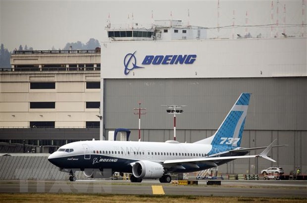 Máy bay Boeing 737 MAX chuẩn bị thực hiện chuyến bay kiểm tra tại nhà máy của Boeing ở Seattle, Washington, Mỹ, ngày 30/9/2020. (Nguồn: AFP/TTXVN)