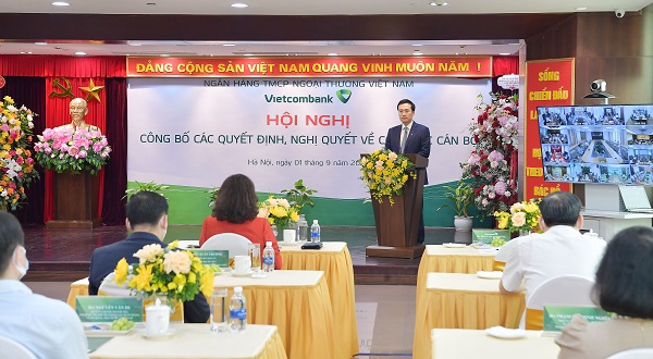 &Ocirc;ng Phạm Quang Dũng -&nbsp; Chủ tịch HĐQT Vietcombank ph&aacute;t biểu tại buổi lễ