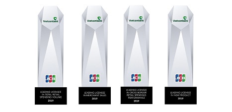 Các giải thưởng JCB trao tặng cho Vietcombank trong năm 2019