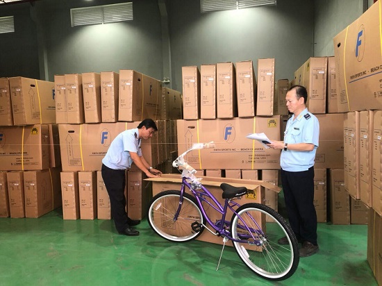 Cục Hải quan Bình Dương phát hiện  lô hàng xe đạp xuất khẩu giả mạo xuất xứ Việt Nam