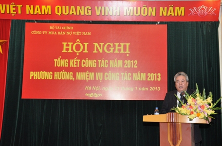 Tổng giám đốc Phạm Thanh Quang phát biểu tại Hội nghị tổng kết DATC năm 2012