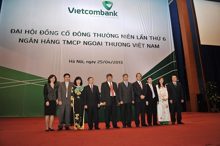 Đại hội cổ đông thường niên Vietcombank năm 2013 đã thông qua nhiều quyết sách quan trọng