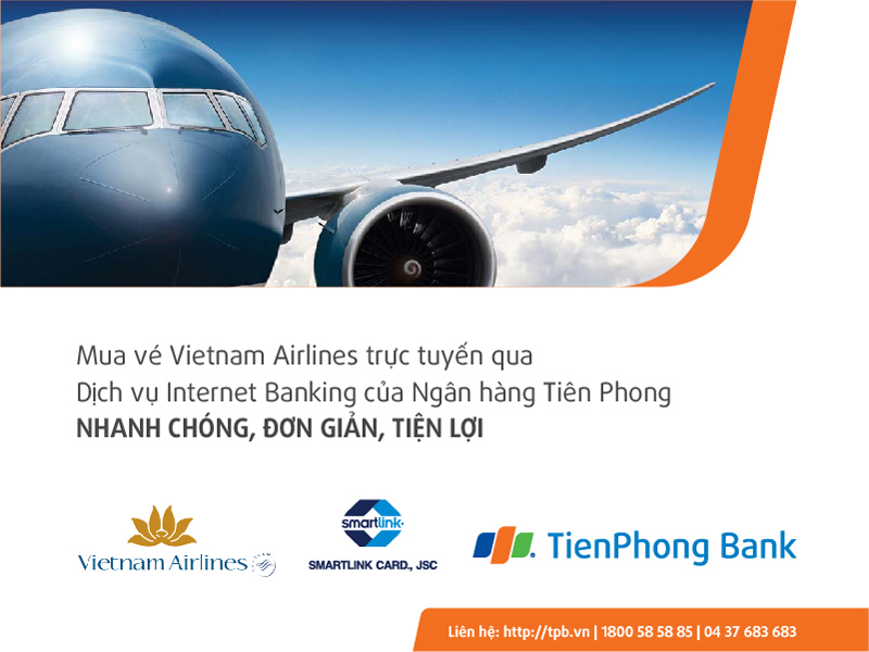 TienPhong Bank chính thức triển khai dịch vụ thanh toán vé máy bay Vietnam Airlines qua Internet Banking
