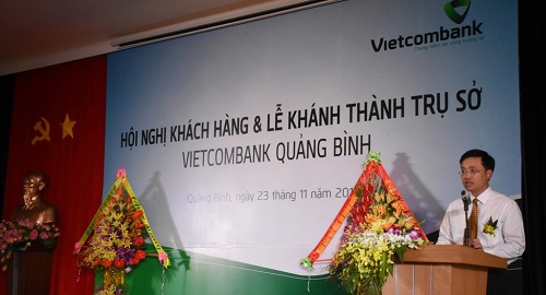 Ông Phạm Quang Dũng - Tổng giám đốc Vietcombank phát biểu tại buổi Lễ