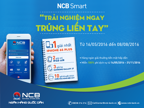 Ứng dụng NCB Smart giúp khách hàng thự hiện giao dịch dễ dàng và an toàn