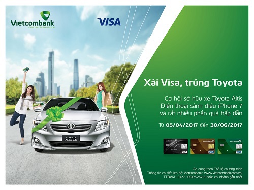 Vietcombank triển khai Chương trình khuyến mại “Xài Visa, trúng Toyota”