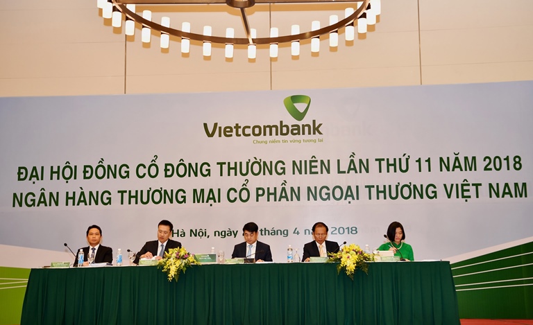 Đoàn Chủ tọa Đại hội đồng cổ đông Vietcombank lần thứ 11 năm 2018