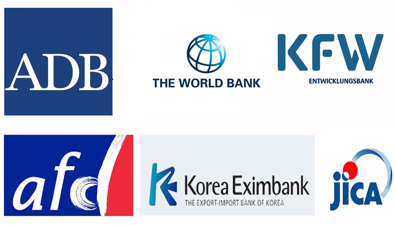 Biểu trưng logo của nhóm 6 ngân hàng phát triển thường xuyên hỗ trợ ODA cho Việt Nam.