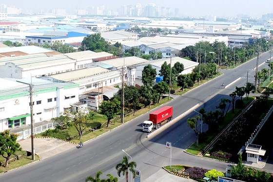 Một góc hạ tầng KCX Tân Thuận (TPHCM) - một trong những điểm đến của doanh nghiệp Trung Quốc và Hồng Kông khi đầu tư sản xuất ở Việt Nam.