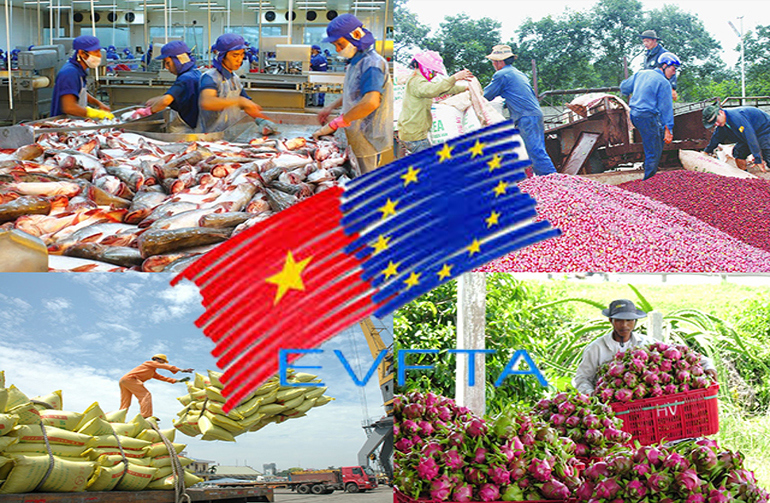 Nhiều ngành hàng xuất khẩu của Việt Nam như rau quả, thủy sản, đồ gỗ, dệt may… sẽ được hưởng lợi khi Hiệp định EVFTA chính thức có hiệu lực.