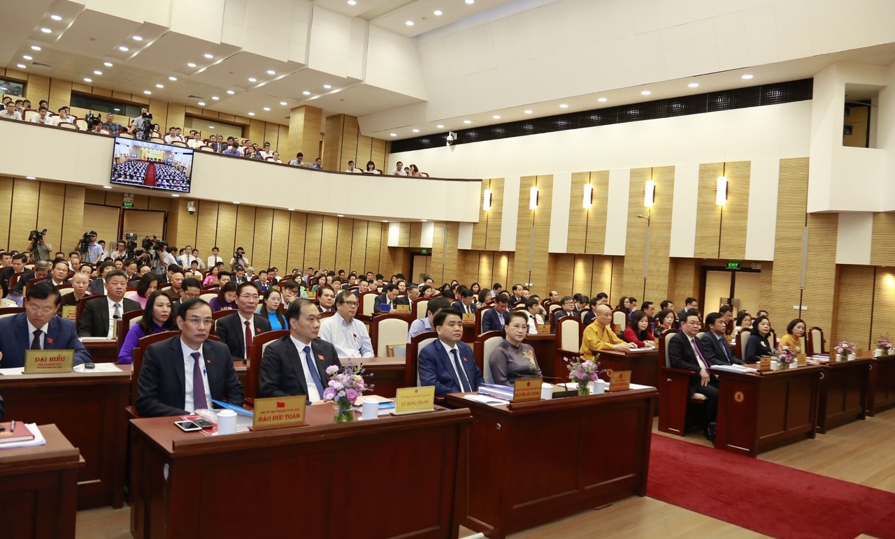 Chủ tịch Quốc hội Nguyễn Thị Kim Ngân dự khai mạc kỳ họp 15 HĐND TP. Hà Nội