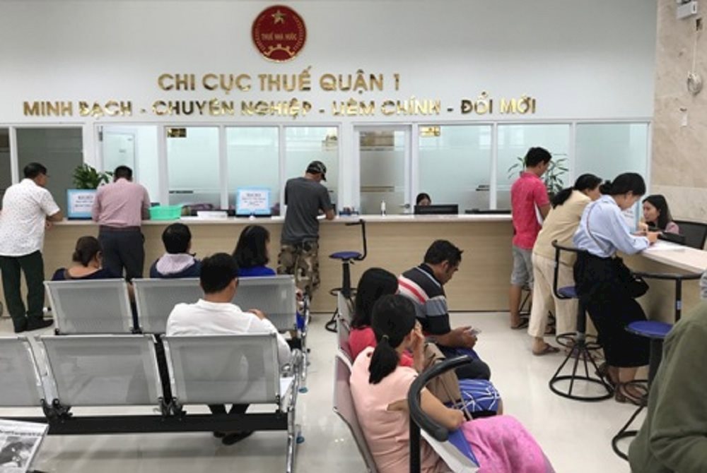 Phòng Giao dịch của Chi cục Thuế Quận 1, TP. Hồ Chí Minh.