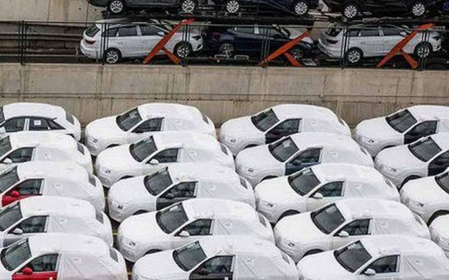 Trong số hàng tồn đọng ở cảng Tân Vũ, Hải Phòng có hàng chục ô tô mang thương hiệu Nissan mới 100%.