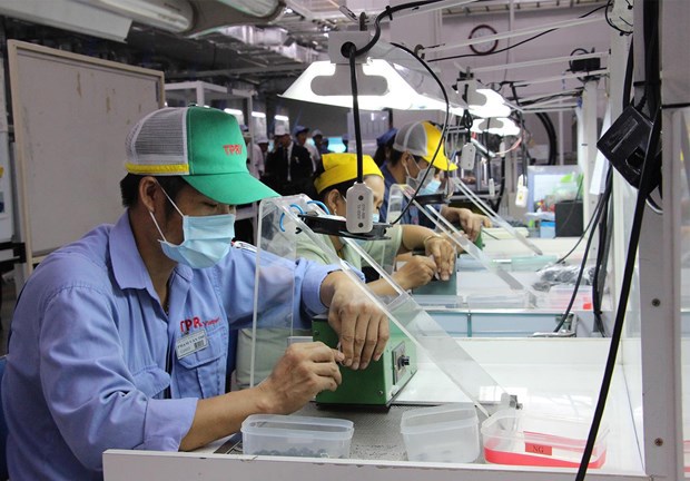 Hoạt động sản xuất của Công ty TPR Việt Nam (Khu công nghiệp Việt Nam-Singapore II-A), Bình Dương. 