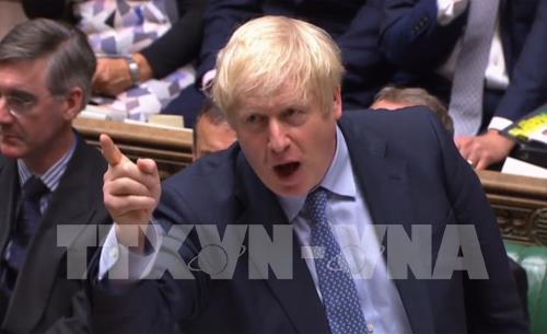 Thủ tướng Anh Boris Johnson phát biểu tại phiên họp của Hạ viện ở London ngày 4/9/2019. Ảnh: AFP/TTXVN