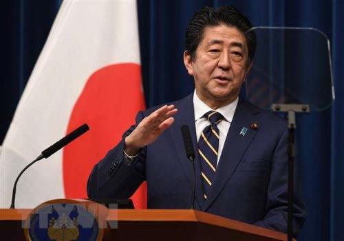 Thủ tướng Nhật Bản Shinzo Abe tại một cuộc họp báo ở Tokyo. Ảnh: AFP/TTXVN