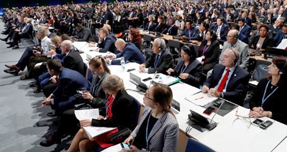 Các đại biểu tham dự khai mạc Hội nghị Biến đổi khí hậu LHQ năm 2018 tại Katowice, Ba Lan