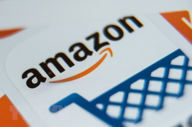Biểu tượng của Tập đoàn Amazon. (Ảnh: AFP/TTXVN)