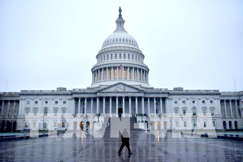 Quang cảnh bên ngoài tòa nhà Quốc hội Mỹ tại Washington DC, ngày 6/10/2018. Ảnh: AFP/TTXVN