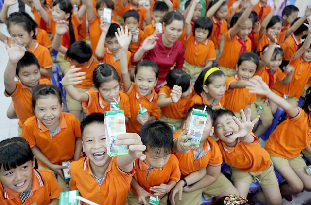 Chương trình “Sữa học đường” sẽ giúp học sinh phát triển toàn diện hơn. 