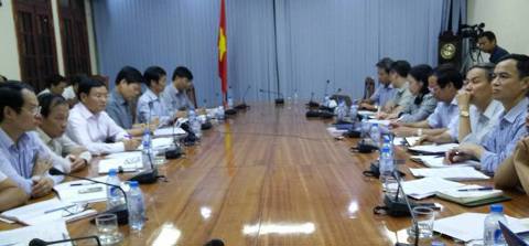  Đoàn công tác liên ngành làm việc với UBND tỉnh Quảng Bình tại trụ sở UBND tỉnh Quảng Bình ngày 12/10/2016.