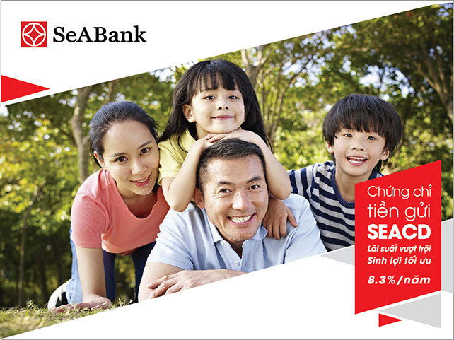 SeABank phát hành Chứng chỉ tiền gửi dài hạn bằng tiền VNĐ với mức lãi suất lên tới 8,6%/năm cho các khách hàng cá nhân.