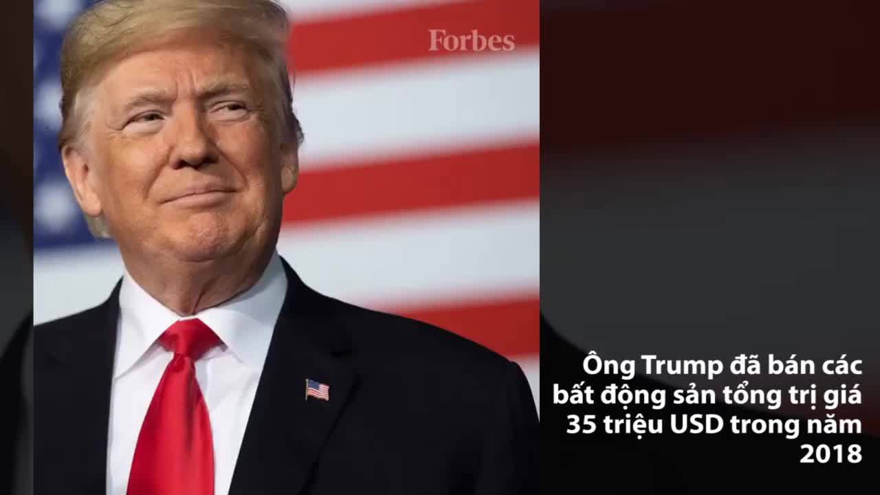 Ước tính, những thương vụ bán bán động sản trong năm 2018 mang về 35 triệu USD cho ông Trump. Nguồn: Forbes.