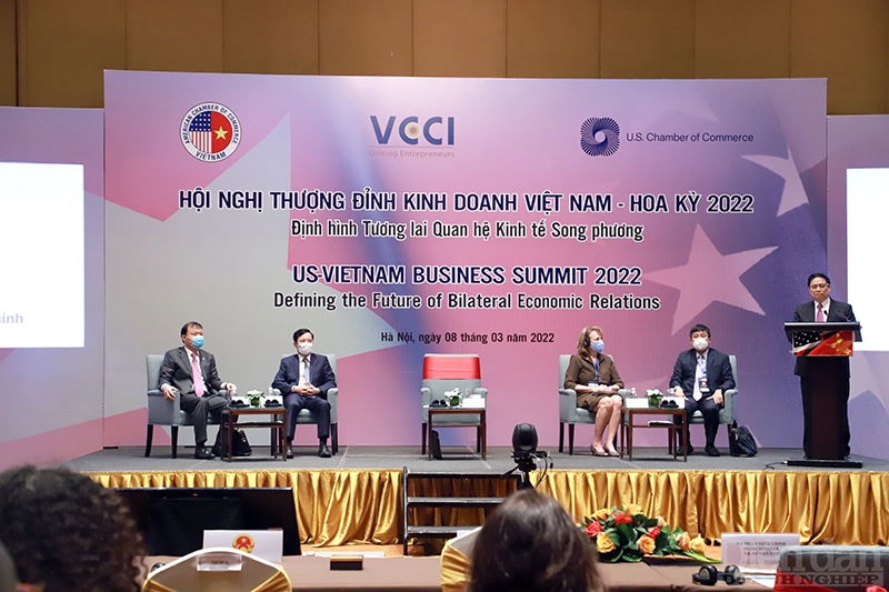 Thủ tướng Phạm Minh Chính phát biểu tại Hội nghị thượng đỉnh kinh doanh Việt Nam – Hoa Kỳ 2022. 