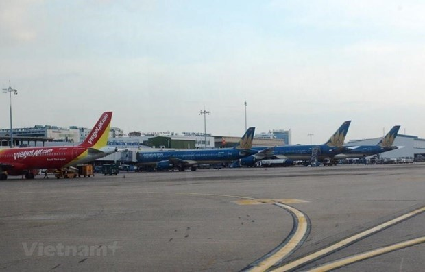 Tổng công ty Cảng hàng không Việt Nam đã thực hiện miễn giảm giá nhiều dịch vụ cho các hãng hàng không do ảnh hưởng của dịch Covid-19. (Ảnh: Việt Hùng/Vietnam+)