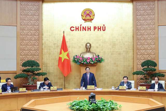 Thủ tướng Phạm Minh Chính chủ trì phiên họp Chính phủ thường kỳ tháng 3/2022. Nguồn: chinhphu.vn