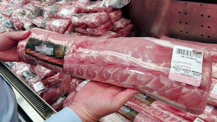 Giá bán thịt lợn nhập khẩu hiện đang thấp hơn nhiều so với thịt lợn trong nước.