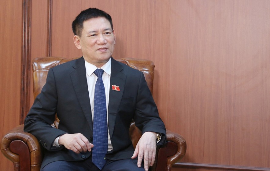 Bộ trưởng Bộ Tài chính Hồ Đức Phớc. Ảnh: Hồng Vân/thoibaotaichinhvietnam.vn