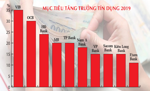 Nhiều nhà băng đang xin NHNN nới chỉ tiêu tín dụng. Nguồn: thoibaokinhdoanh.vn