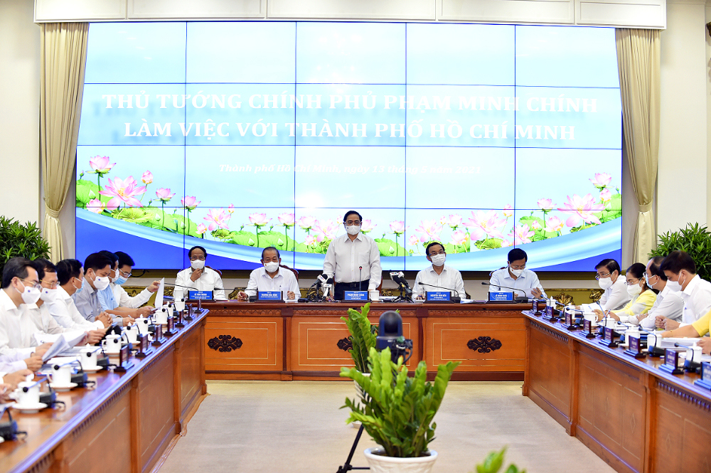 Toàn cảnh cuộc làm việc của Thủ tướng Chính phủ Phạm Minh Chính với TP. Hồ Chí Minh. Nguồn: baochinhphu.vn