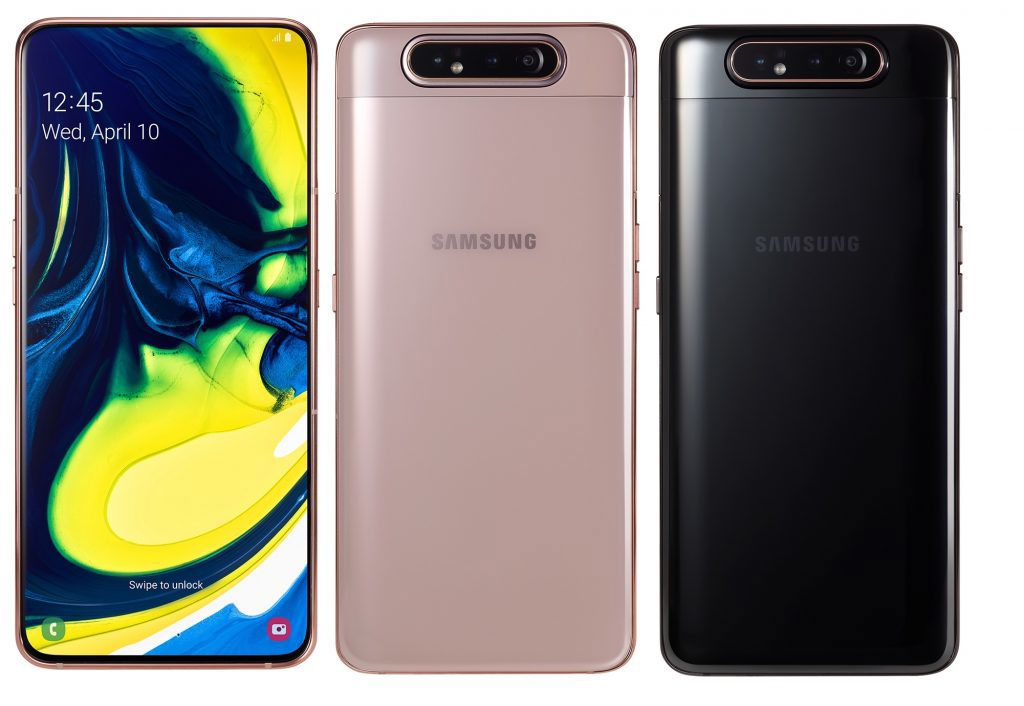 Galaxy A80 dự kiến bán tại Việt Nam từ ngày 6/7 với giá 14,99 triệu đồng. Nguồn: Samsung Việt Nam.