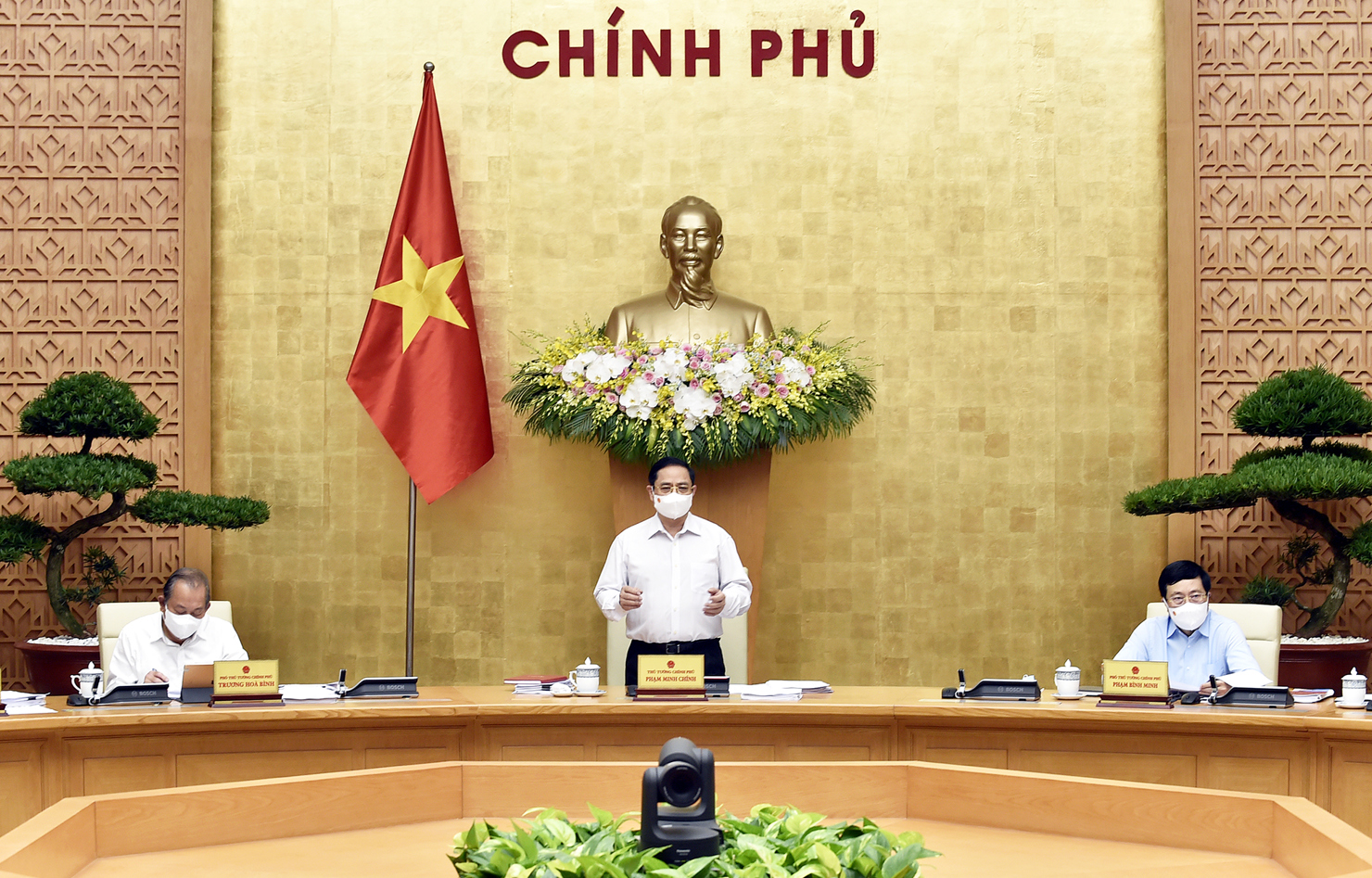  Thủ tướng Chính phủ Phạm Minh Chính phát biểu chỉ đạo tại phiên họp thường kỳ tháng 5/2021. Nguồn: baochinhphu.vn