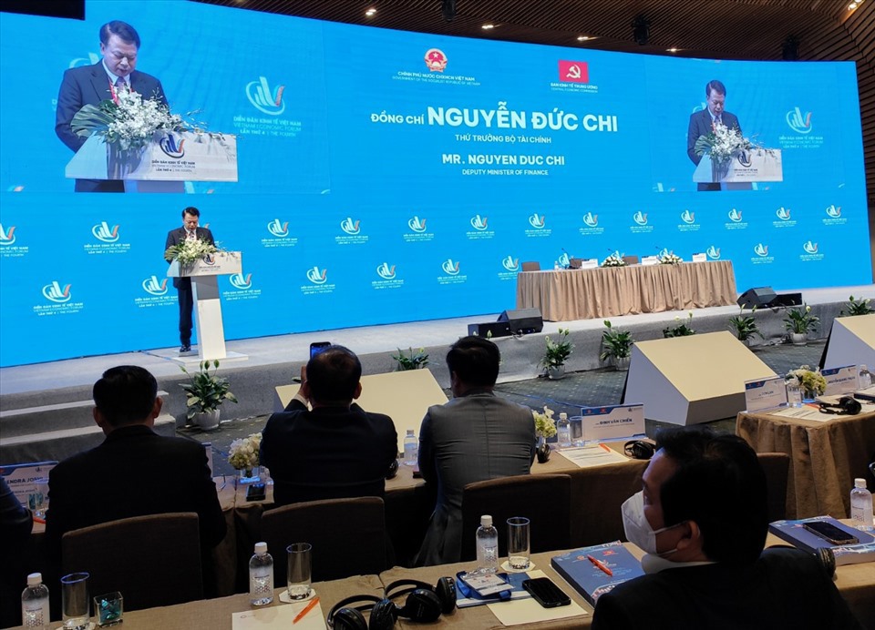 Thứ trưởng Bộ Tài chính Nguyễn Đức Chi Phát biểu tại Diễn đàn Kinh tế Việt Nam lần thứ tư với phần chuyên đề "Phát triển thị trường vốn và thị trường bất động sản"