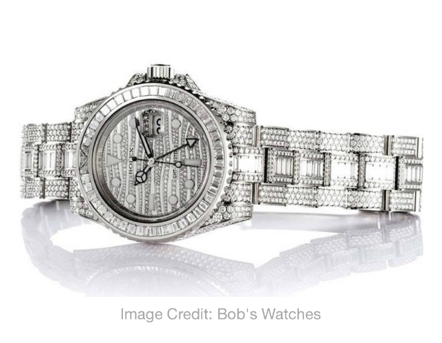 Rolex GMT Master Ice của siêu sao bóng đá Cristiano Ronaldo trở thành chiếc đồng hồ Rolex đắt giá nhất lịch sử. Ảnh: Bob's Watches.