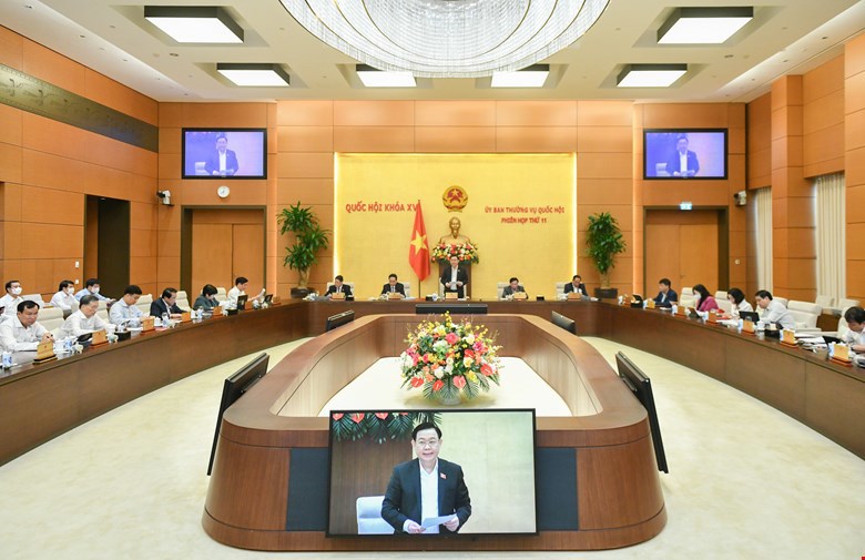 Phiên họp thứ 13 của Ủy ban Thường vụ Quốc hội. Nguồn: quochoi.vn