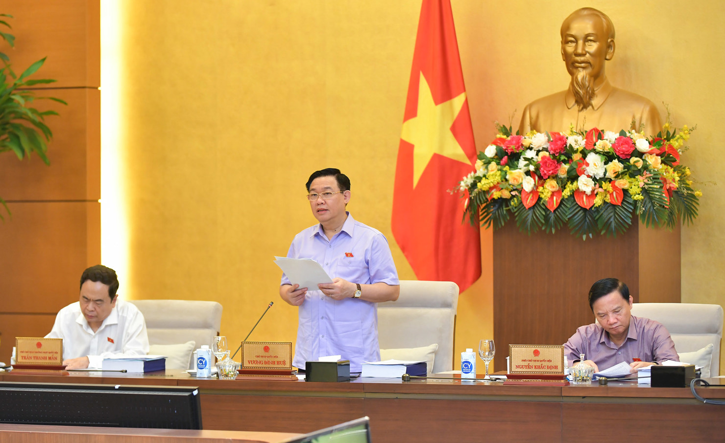 Chủ tịch Quốc hội Vương Đình Huệ phát biểu khai mạc Phiên họp chuyên đề pháp luật tháng 9/2022