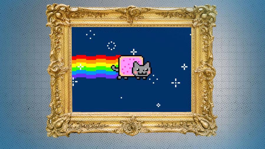 NFT của hiện tượng Nyan Cat được mua với giá 600.000 USD. Nguồn: Coindesk