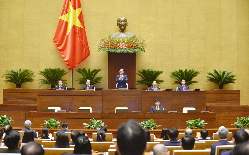 Chủ tịch Quốc hội Vương Đình Huệ phát biểu khai mạc Kỳ họp thứ 4, Quốc hội khóa XV.