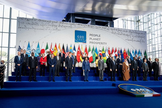 Các nhà lãnh đạo nền kinh tế thuộc nhóm G20 tại Hội nghị Thượng đỉnh tổ chức tại Italy