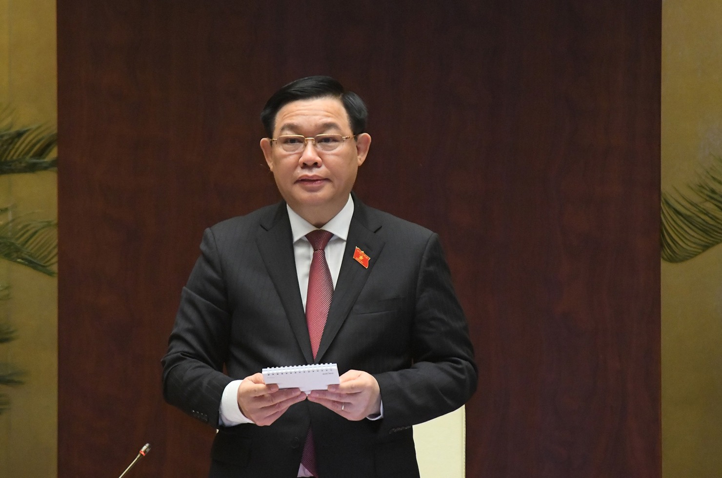 Chủ tịch Quốc hội Vương Đình Huệ phát biểu kết luận phần chất vấn và trả lời chất vấn đối với nhóm vấn đề giáo dục, đào tạo.